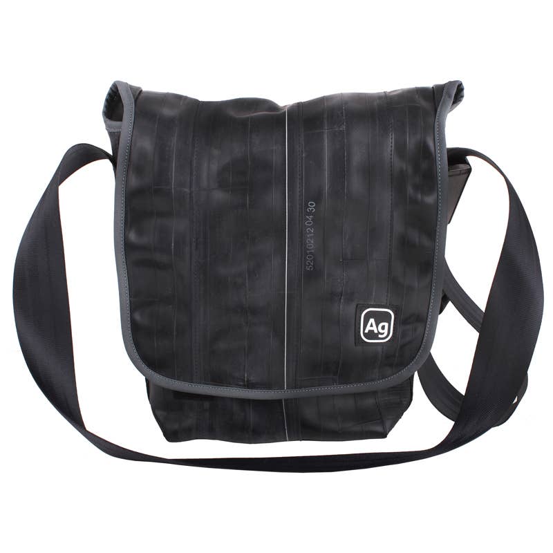 Haversack Satchel: Black Charcoal