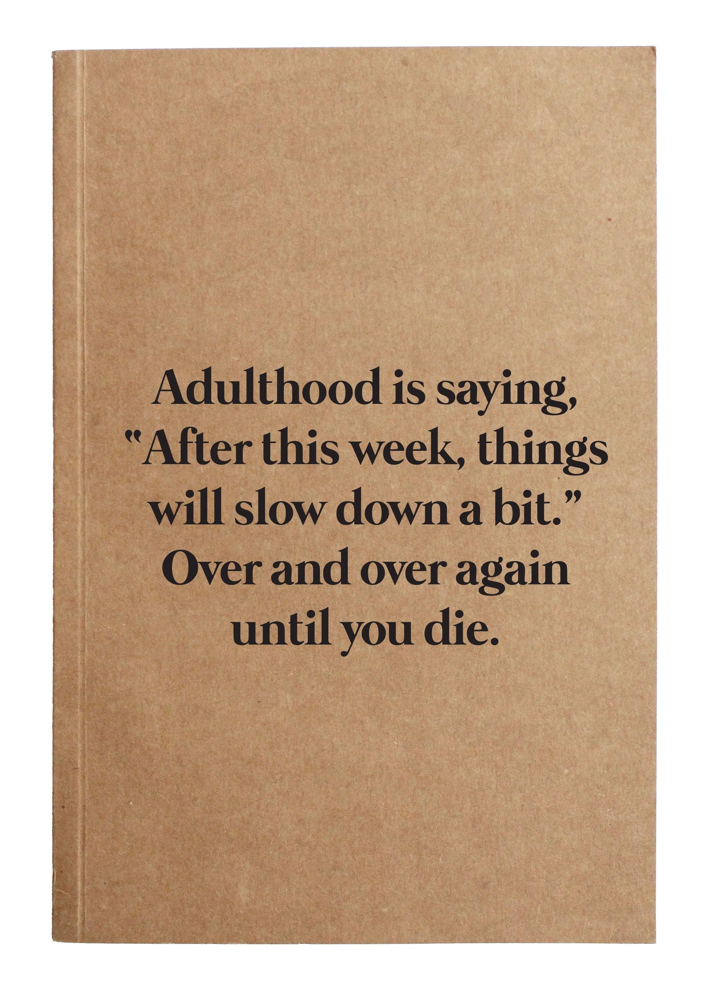 Adulthood is After this week things will slow down notebooks