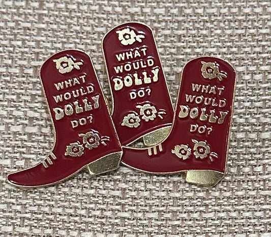 “What Would Dolly Do” enamel pin