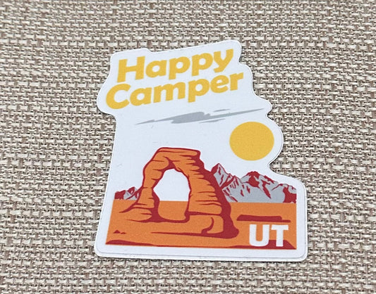 “Happy Camper UT” sticker
