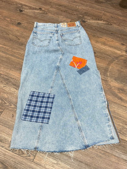 Mix Tape Levi’s Denim Skirt