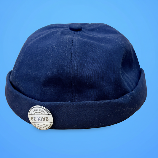 Navy No Brim Hat