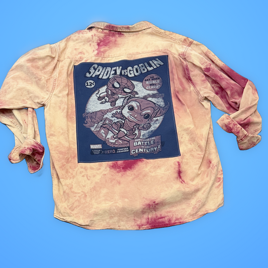 Spidey vs Goblin POP Flannel Size XL